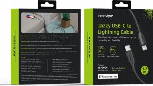 Kabel USB Innostyle USB-C - Lightning 1 m Czarny 12