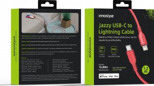 Kabel USB Innostyle USB-C - Lightning 1 m Czerwony 12