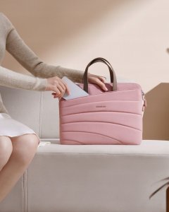 Torba Innostyle INNOSTYLE DAMSKA TORBA NA LAPTOPA 14" WODOODPORNA CARRYLITE SLIM RÓŻOWA 2