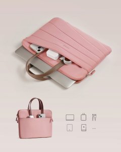 Torba Innostyle INNOSTYLE DAMSKA TORBA NA LAPTOPA 14" WODOODPORNA CARRYLITE SLIM RÓŻOWA 6