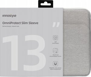 Etui Innostyle INNOSTYLE TORBA NA LAPTOPA 13" WODOODPORNA ETUI OMNIPROTECT SLIM SZARY 16