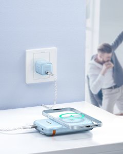 Powerbank Innostyle INNOSTYLE POWERDUO 2W1 SZYBKI POWERBANK INDUKCYJNY DO MAGSAFE WATCH 10000MAH NIEBIESKI 4