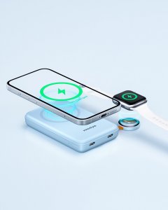 Powerbank Innostyle INNOSTYLE POWERDUO 2W1 SZYBKI POWERBANK INDUKCYJNY DO MAGSAFE WATCH 10000MAH NIEBIESKI 6