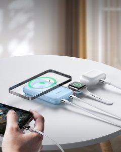 Powerbank Innostyle INNOSTYLE POWERDUO 2W1 SZYBKI POWERBANK INDUKCYJNY DO MAGSAFE WATCH 10000MAH NIEBIESKI 8