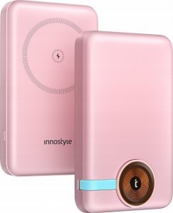 Powerbank Innostyle INNOSTYLE POWERDUO 2W1 SZYBKI POWERBANK INDUKCYJNY DO MAGSAFE WATCH 10000MAH RÓŻOWY 11