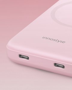 Powerbank Innostyle INNOSTYLE POWERDUO 2W1 SZYBKI POWERBANK INDUKCYJNY DO MAGSAFE WATCH 10000MAH RÓŻOWY 7