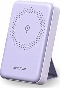 Powerbank Innostyle INNOSTYLE POWERMAG 2W1 SZYBKI POWERBANK INDUKCYJNY DO MAGSAFE 10000MAH STOJAK FIOLETOWY 12