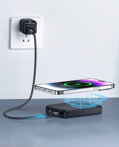 Powerbank Innostyle INNOSTYLE POWERMAG 2W1 SZYBKI POWERBANK INDUKCYJNY DO MAGSAFE 10000MAH STOJAK FIOLETOWY 6