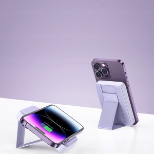 Powerbank Innostyle INNOSTYLE POWERMAG 2W1 SZYBKI POWERBANK INDUKCYJNY DO MAGSAFE 10000MAH STOJAK FIOLETOWY 10