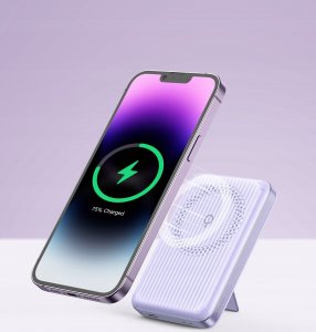 Powerbank Innostyle INNOSTYLE POWERSWITCH SZYBKI POWERBANK INDUKCYJNY DO MAGSAFE 10000MAH STOJAK FIOLETOWY 3