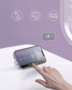Powerbank Innostyle INNOSTYLE POWERSWITCH SZYBKI POWERBANK INDUKCYJNY DO MAGSAFE 10000MAH STOJAK FIOLETOWY 4