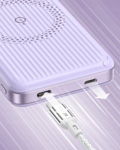 Powerbank Innostyle INNOSTYLE POWERSWITCH SZYBKI POWERBANK INDUKCYJNY DO MAGSAFE 10000MAH STOJAK FIOLETOWY 7