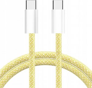 Kabel USB Co2 CO2 ŁADOWARKA KABEL USB-C SZYBKIE ŁADOWANIE USB TYP C DO IPHONE 15 1M ŻÓŁTY 1