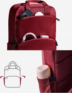 Plecak Innostyle INNOSTYLE PLECAK NA LAPTOPA 15,6 DO SAMOLOTU WODOODPORNY COLORLITE 14L CZERWONY 4