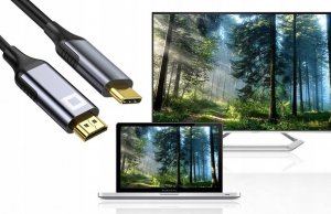 Kabel USB Co2 KABEL USB-C HDMI PRZEJŚCIÓWKA ADAPTER HUB USB TYP C DO HDMI MHL 4K 60HZ 2M 5