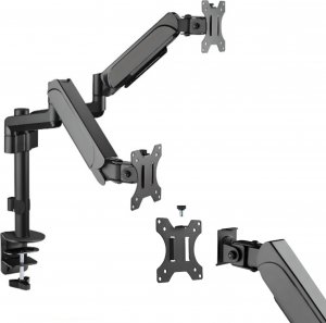 HDWR Uchwyt biurkowy na 2 monitory 17" - 32" (SolidHand-AS02) 2