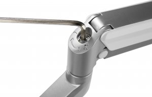 HDWR Uchwyt gazowy na 3 monitory, srebrny z dwoma portami USB, HDWR SolidHand-BG03SU 4