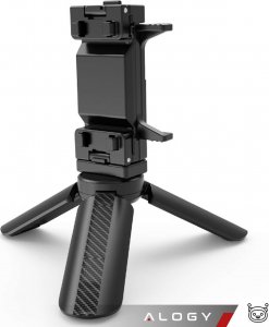 Selfie stick Alogy Uchwyt mini statyw na telefon aparat stojak podstawka regulowany obrotowy 360 Tripod selfie do zdjęć Alogy Czarny 10