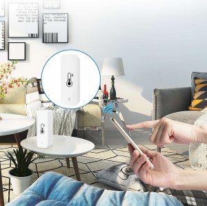 Alogy Inteligentny czujnik WiFi Alogy temperatury i wilgotności Tuya Smart Life Monitor termometr biały 3
