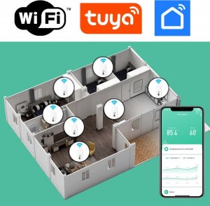 Alogy Inteligentny czujnik WiFi Alogy temperatury i wilgotności Tuya Smart Life Monitor termometr biały 4