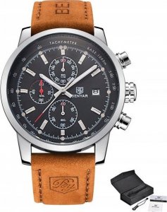 Zegarek BENYAR ZEGAREK MĘSKI BENYAR KLASYCZNY ELEGANCKI CHRONOGRAF DATOWNIK + PUDEŁKO 2