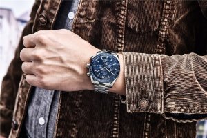 Zegarek BENYAR ZEGAREK MĘSKI BENYAR KLASYCZNY ELEGANCKI CHRONOGRAF DATOWNIK + PUDEŁKO 6