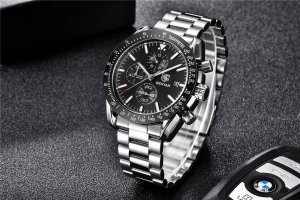 Zegarek BENYAR ZEGAREK MĘSKI BENYAR KLASYCZNY ELEGANCKI CHRONOGRAF DATOWNIK + PUDEŁKO 8