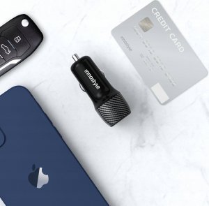 Ładowarka Innostyle INNOSTYLE POWER ON MOCNA SZYBKA ŁADOWARKA SAMOCHODOWA DO TELEFONU 2X USB USB-C 38W CZARNA 4