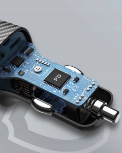 Ładowarka Innostyle INNOSTYLE POWER ON MOCNA SZYBKA ŁADOWARKA SAMOCHODOWA DO TELEFONU 2X USB USB-C 38W CZARNA 5