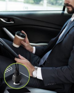 Ładowarka Innostyle INNOSTYLE POWER ON MOCNA SZYBKA ŁADOWARKA SAMOCHODOWA DO TELEFONU 2X USB USB-C 38W CZARNA 6