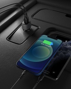 Ładowarka Innostyle INNOSTYLE POWER ON MOCNA SZYBKA ŁADOWARKA SAMOCHODOWA DO TELEFONU 2X USB USB-C 38W CZARNA 7