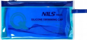 Nils Extreme NQC JEDNOKOLOROWY NIEBIESKI CZEPEK SILIKONOWY DO DŁUGICH WŁOSÓW NILS AQUA 3