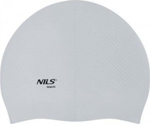 Nils Extreme NQC JEDNOKOLOROWY SZARY CZEPEK SILIKONOWY DOTS NILS AQUA 2