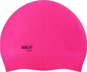 Nils Extreme NQC JEDNOKOLOROWY CIEMNORÓŻOWY CZEPEK SILIKONOWY DOTS NILS AQUA 2