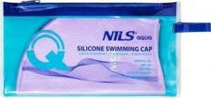 Nils Extreme NQC JEDNOKOLOROWY FIOLETOWY CZEPEK SILIKONOWY DOTS NILS AQUA 3