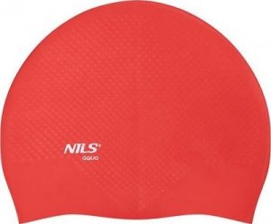 Nils Extreme NQC JEDNOKOLOROWY CZERWONY CZEPEK SILIKONOWY DOTS NILS AQUA 2