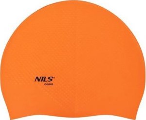 Nils Extreme NQC JEDNOKOLOROWY POMARAŃCZOWY CZEPEK SILIKONOWY DOTS NILS AQUA 2