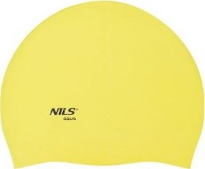 Nils Extreme NQC JEDNOKOLOROWY ŻÓŁTY CZEPEK SILIKONOWY DOTS NILS AQUA 2