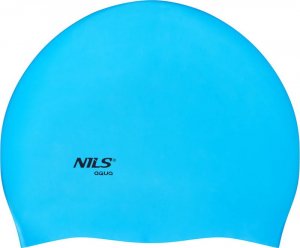 Nils Extreme NQC JEDNOKOLOROWY BL02 NIEBIESKI CZEPEK SILIKONOWY NILS AQUA 2