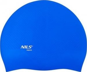 Nils Extreme NQC JEDNOKOLOROWY NIEBIESKI CZEPEK SILIKONOWY DOTS NILS AQUA 2