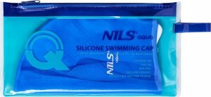 Nils Extreme NQC JEDNOKOLOROWY NIEBIESKI CZEPEK SILIKONOWY DOTS NILS AQUA 3