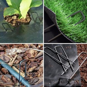 Heckermann Kołki szpilki METALOWE do agrowłókniny 3x15cm Czarne - paczka 50 szt 5