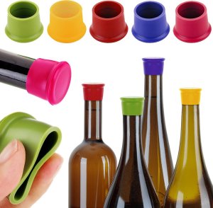 Heckermann Zestaw 10 x Zatyczka silikonowa korek do butelek NIEBIESKA 3