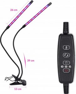 Heckermann Lampa do wzrostu roślin Heckermann - 18W - 2 głowice 5