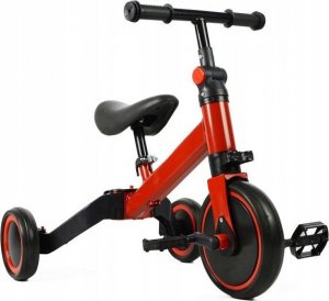 OEM ROWEREK BIEGOWY TRÓJKOŁOWY 4w1 DLA DZIECKA REGULOWANA KIEROWNICA SKŁADANY (CZERWONY) 4