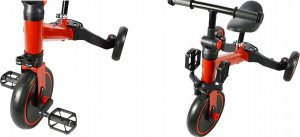 OEM ROWEREK BIEGOWY TRÓJKOŁOWY 4w1 DLA DZIECKA REGULOWANA KIEROWNICA SKŁADANY (CZERWONY) 7