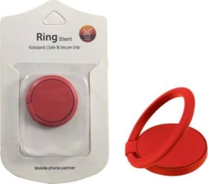 UCHWYT TELEFONU STOJAK FLAT UNIWERSALNY CZERWONY RING HOLDER RED 1