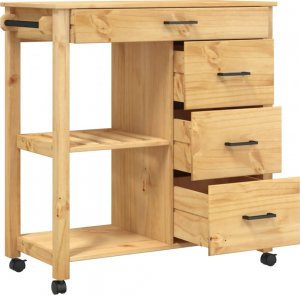 Monza Wózek kuchenny MONZA, 84x40x90 cm, lite drewno sosnowe 4