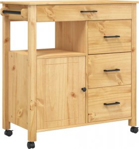 Monza Wózek kuchenny MONZA, 84x40x90 cm, lite drewno sosnowe 2