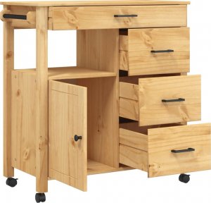 Monza Wózek kuchenny MONZA, 84x40x90 cm, lite drewno sosnowe 4